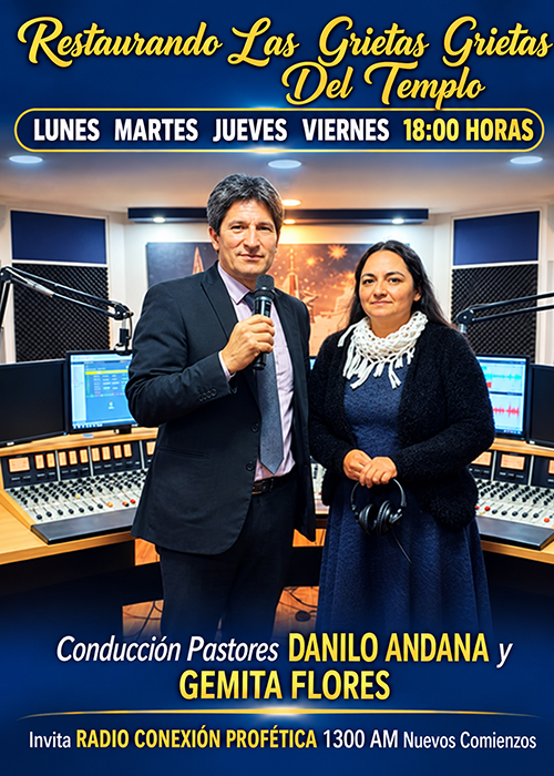 Afiche radial Restaurando Las Grietas